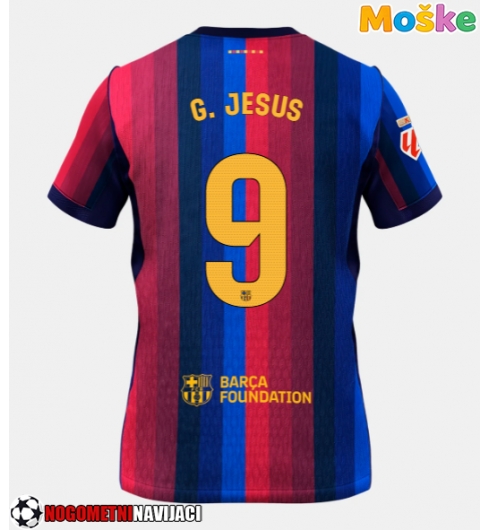 Moške Nogometnih dresov Barcelona Gabriel Jesus #9 Domači 2026-27 Kratki rokavi Moške Nogometnih dresov Barcelona Gabriel Jesus #9 Domači 2026-27 Kratki rokavi